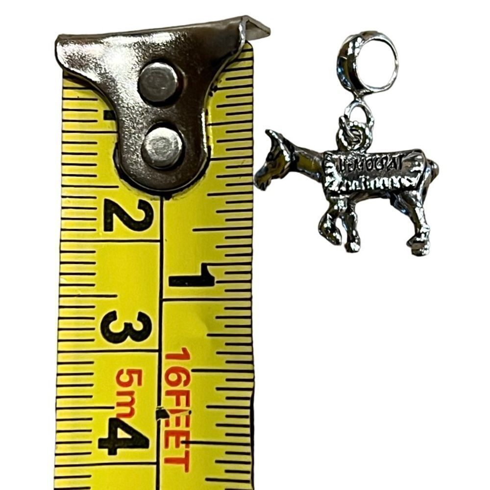 Silver Democrat Donkey Charm - Picture 3 of 3